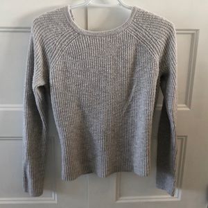 grey long sleeve from aerie cris cross back